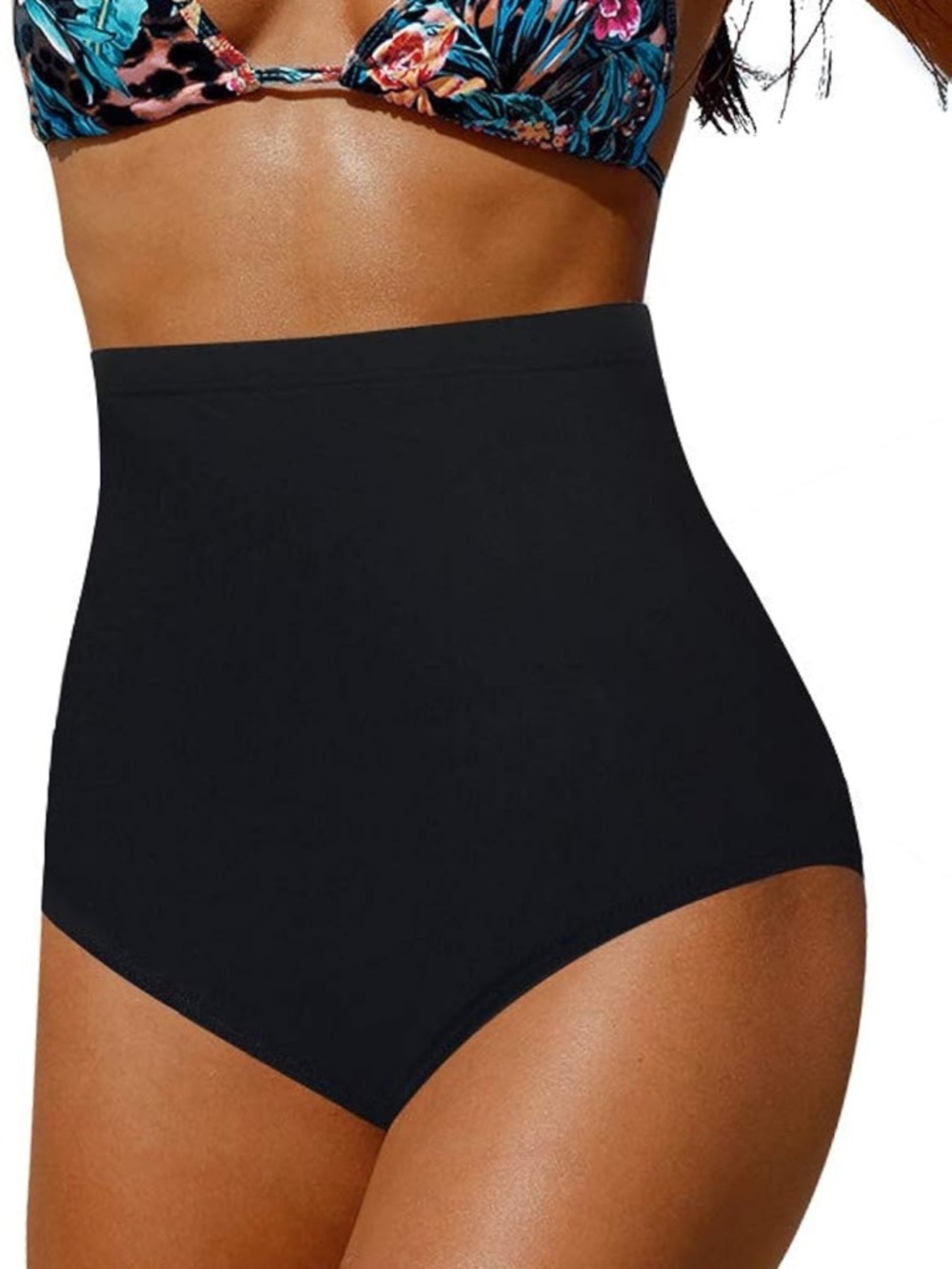 Upopby plus size High Waisted Swimsuit Bikini Bottoms Tummy Control swimwear